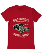 Tricou ADLER barbat Built For Speed Rosu