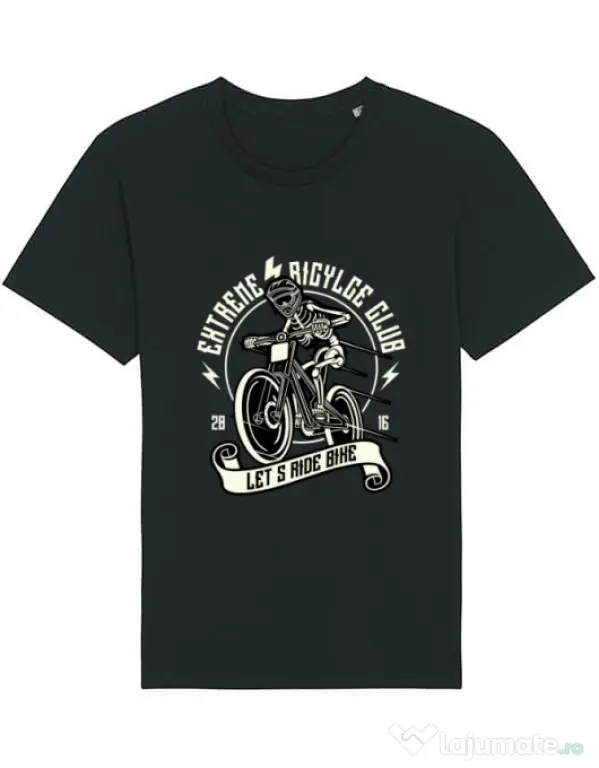 Tricou STANLEY STELLA barbat Lets Ride Bike Negru