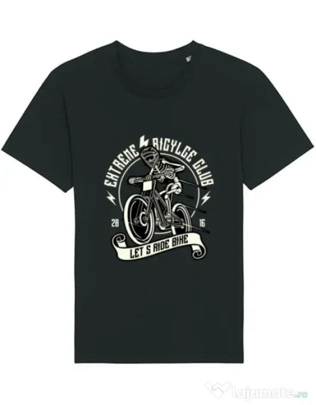 Tricou STANLEY STELLA barbat Lets Ride Bike Negru