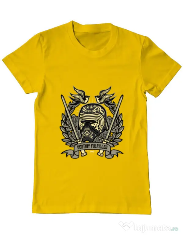 Tricou ADLER barbat Destiny Fulfilled Galben