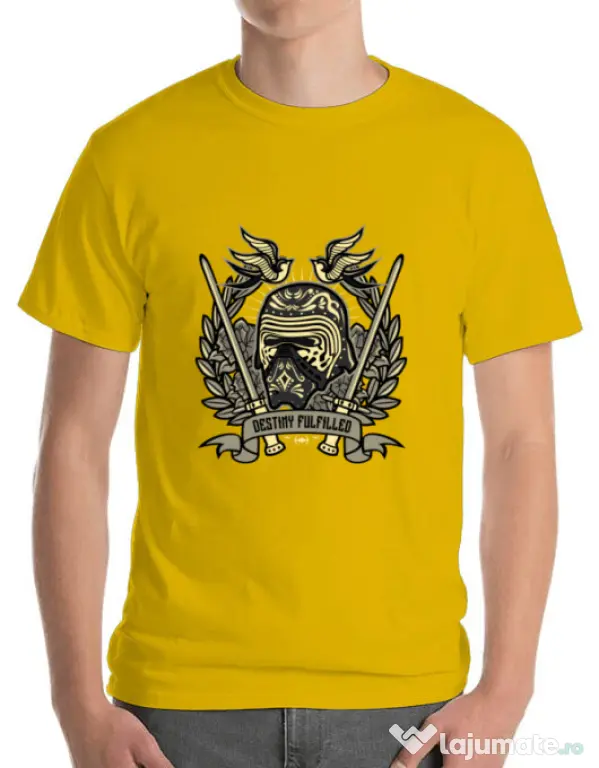 Tricou ADLER barbat Destiny Fulfilled Galben