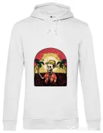 Hoodie barbat cu gluga Welcome to My Paradise Alb