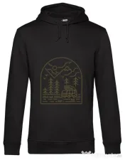 Hoodie barbat cu gluga Into the Mountain Negru 
