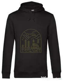 Hoodie barbat cu gluga Into the Mountain Negru