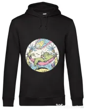 Hoodie barbat cu gluga Asteroid Day Negru 