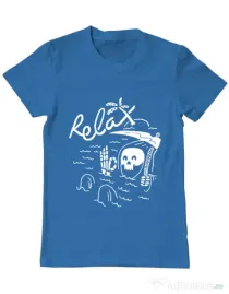 Tricou ADLER barbat Relax Albastru azuriu