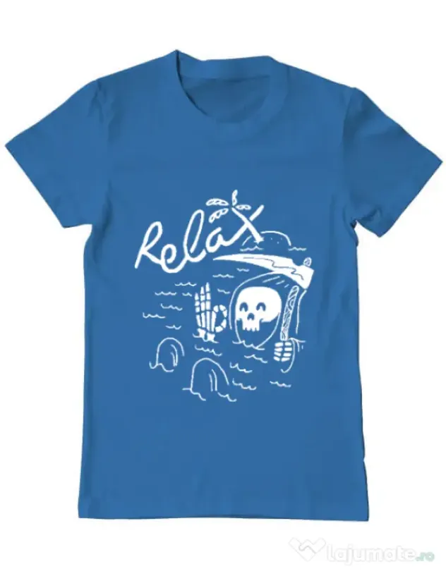 Tricou ADLER barbat Relax Albastru azuriu