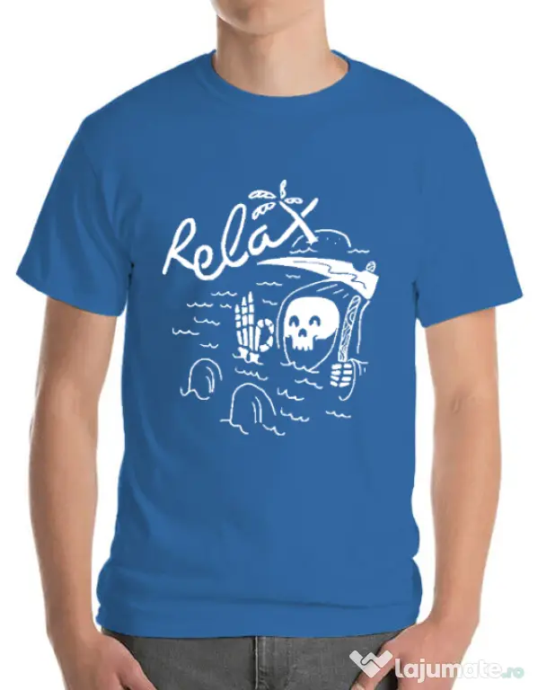 Tricou ADLER barbat Relax Albastru azuriu