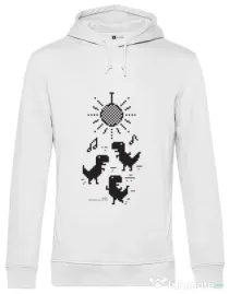 Hoodie barbat cu gluga Dance Alb
