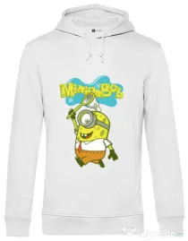 Hoodie barbat cu gluga MinionBob Alb