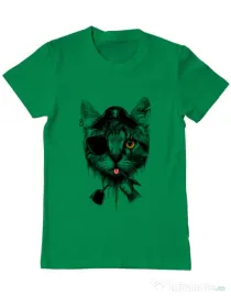 Tricou ADLER barbat Piratecat Verde mediu