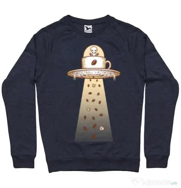 Bluza ADLER barbat Alien Coffee Invasion Denim inchis