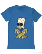 Tricou ADLER barbat Death of Skateboarder Albastru azuriu