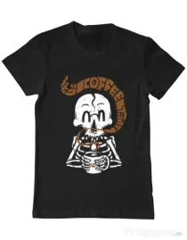 Tricou ADLER barbat Its Coffee Time Negru