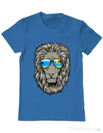 Tricou ADLER barbat King of Summer Albastru azuriu