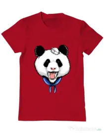 Tricou ADLER barbat Panda Sailor Rosu