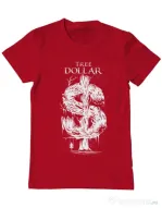 Tricou ADLER barbat Tree Dollar Rosu
