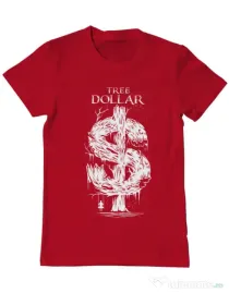 Tricou ADLER barbat Tree Dollar Rosu