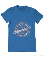 Tricou ADLER barbat Adventure or nothing Albastru azuriu