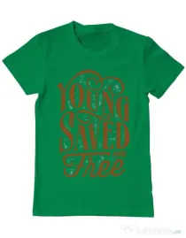 Tricou ADLER barbat Young Saved And Free Verde mediu
