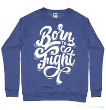 Bluza ADLER barbat Born To Fight Albastru melanj