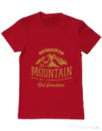 Tricou ADLER barbat Its not the mountain we conquer Rosu