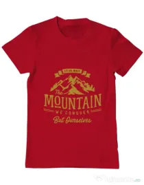 Tricou ADLER barbat Its not the mountain we conquer Rosu