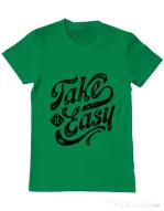 Tricou ADLER barbat Take it easy Verde mediu