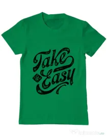 Tricou ADLER barbat Take it easy Verde mediu