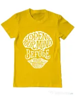 Tricou ADLER barbat Open your mind Galben
