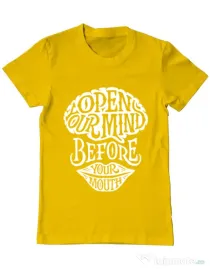 Tricou ADLER barbat Open your mind Galben