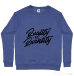 Bluza ADLER barbat Quality not quantity Albastru melanj
