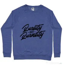 Bluza ADLER barbat Quality not quantity Albastru melanj