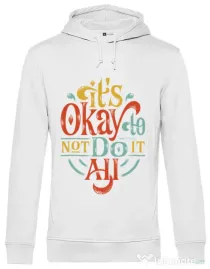 Hoodie barbat cu gluga Its ok Alb