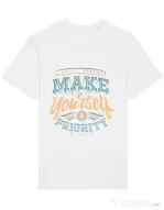 Tricou STANLEY STELLA barbat Make yourself a priority Alb