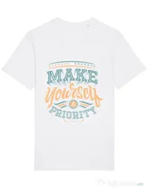 Tricou STANLEY STELLA barbat Make yourself a priority Alb