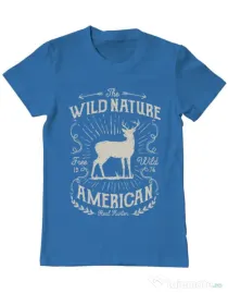 Tricou ADLER barbat Wild Nature Albastru azuriu