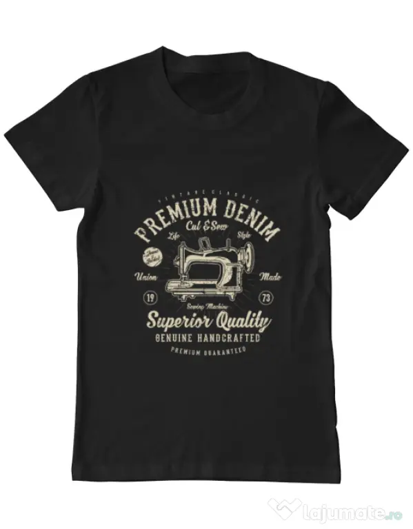 Tricou ADLER barbat Premium Denim Negru