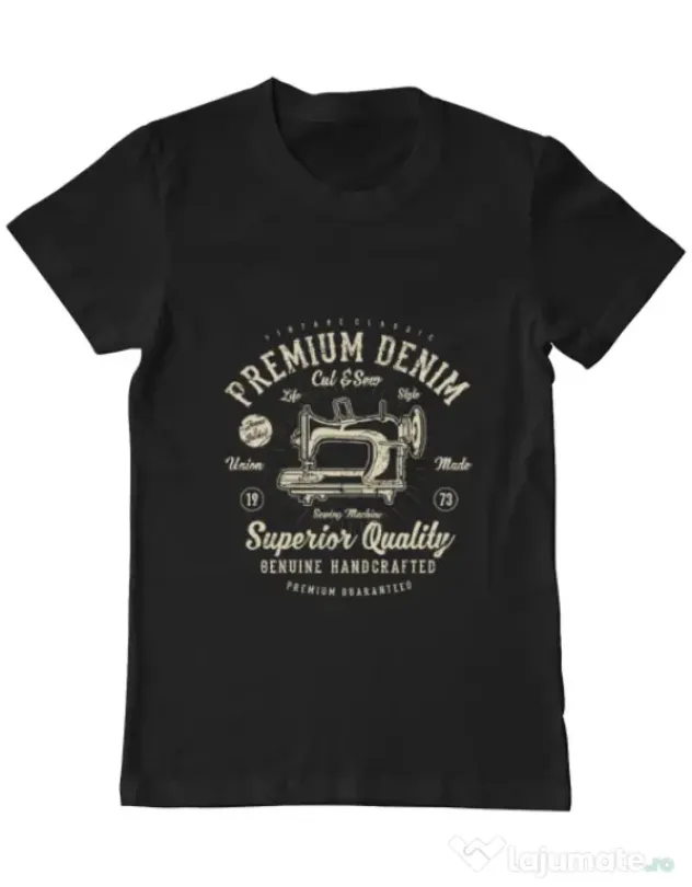 Tricou ADLER barbat Premium Denim Negru