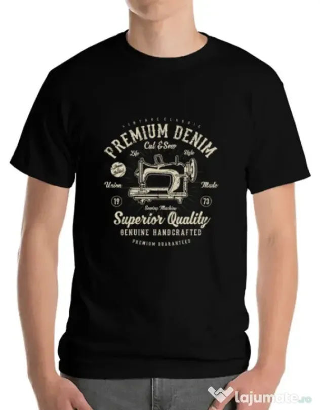 Tricou ADLER barbat Premium Denim Negru