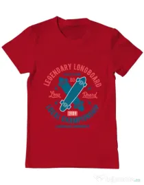 Tricou ADLER barbat Legendary Longboard Rosu