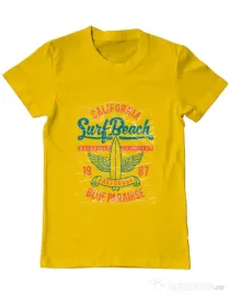 Tricou ADLER barbat Surf Beach Galben