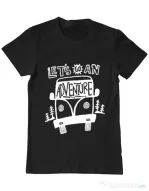 Tricou ADLER barbat Lets Go an Adventure Negru