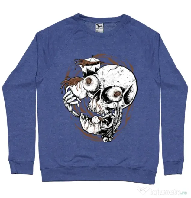 Bluza ADLER barbat Coffee Addict Albastru melanj