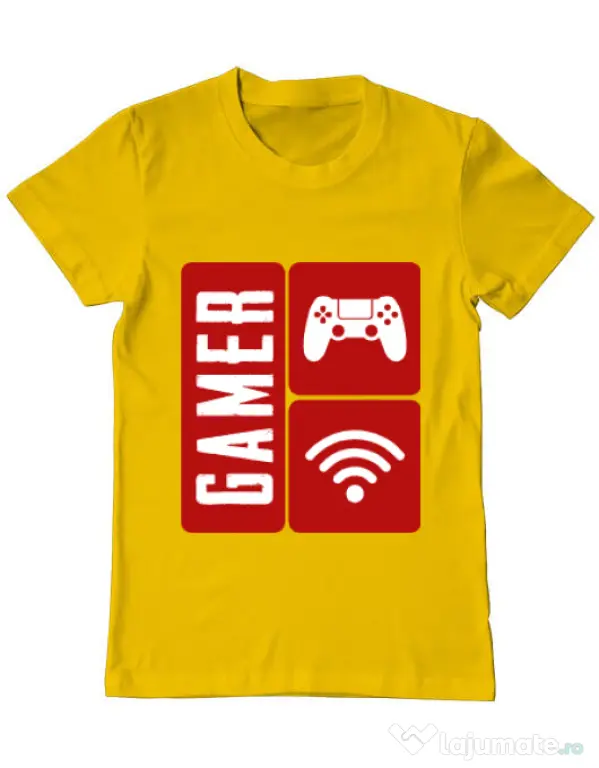 Tricou ADLER barbat Gamer Galben