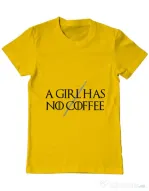 Tricou ADLER barbat No coffee Galben
