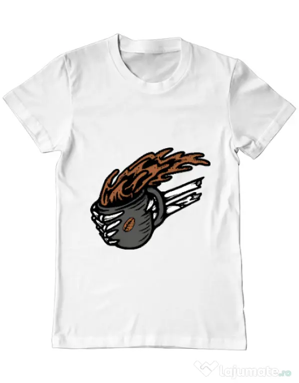Tricou ADLER barbat Coffee First Alb
