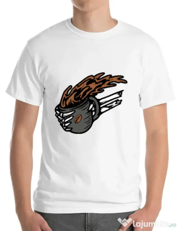 Tricou ADLER barbat Coffee First Alb