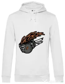 Hoodie barbat cu gluga Coffee First Alb