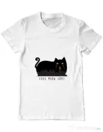 Tricou ADLER barbat Take Meow Home Alb